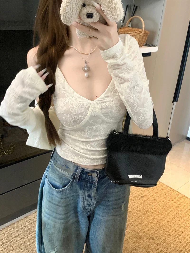 Gentle Wind Anti-Aging Casual Set Women's Lace Hook Flower Tube Top Tank Vest Two-Piece Suit Summer Fashion Outfit