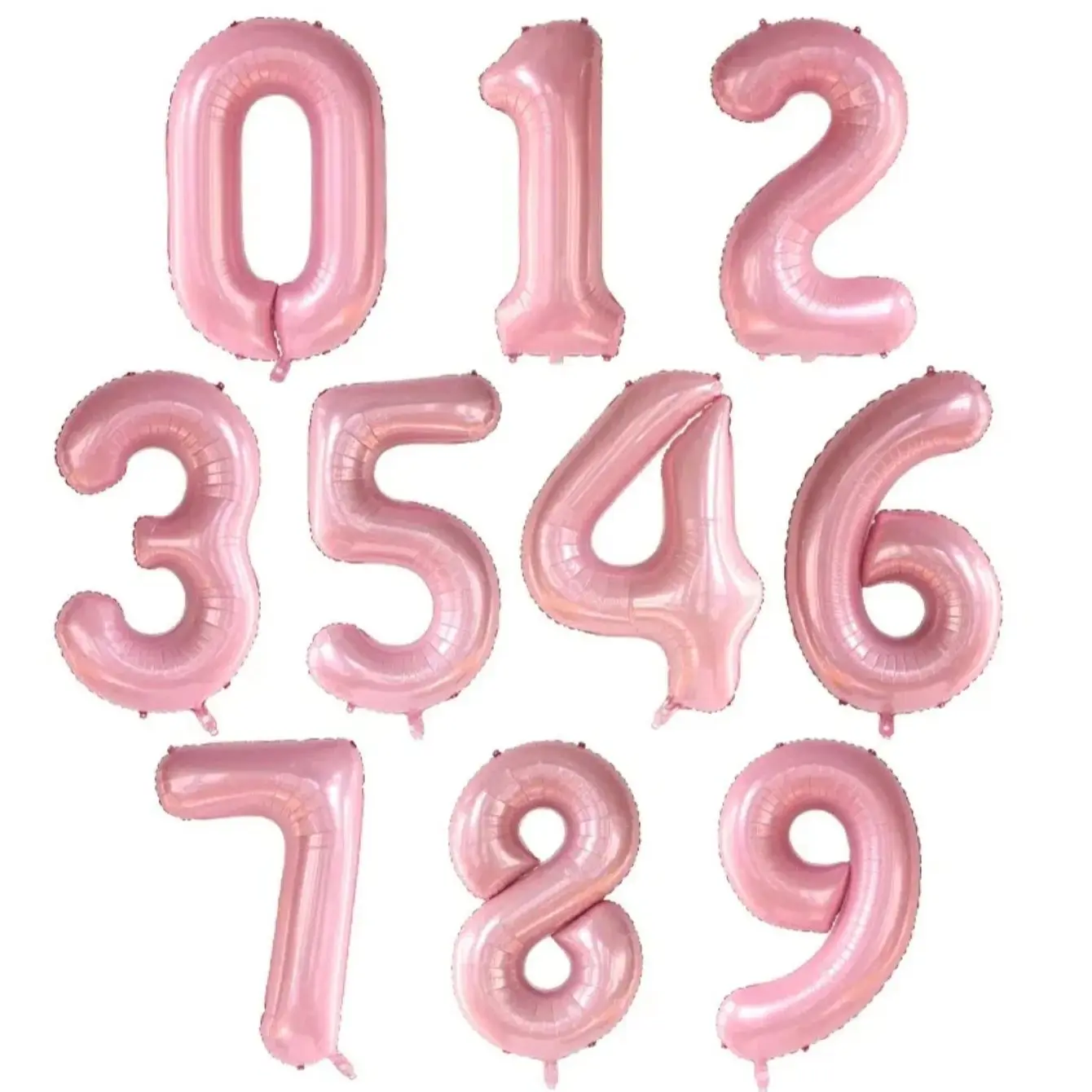 40Inch Pink Number Foil Balloon 1 2 3 4 5 6 7 8 9 years Digital Globos Children Birthday Party Decoration Baby Shower Toy Kids