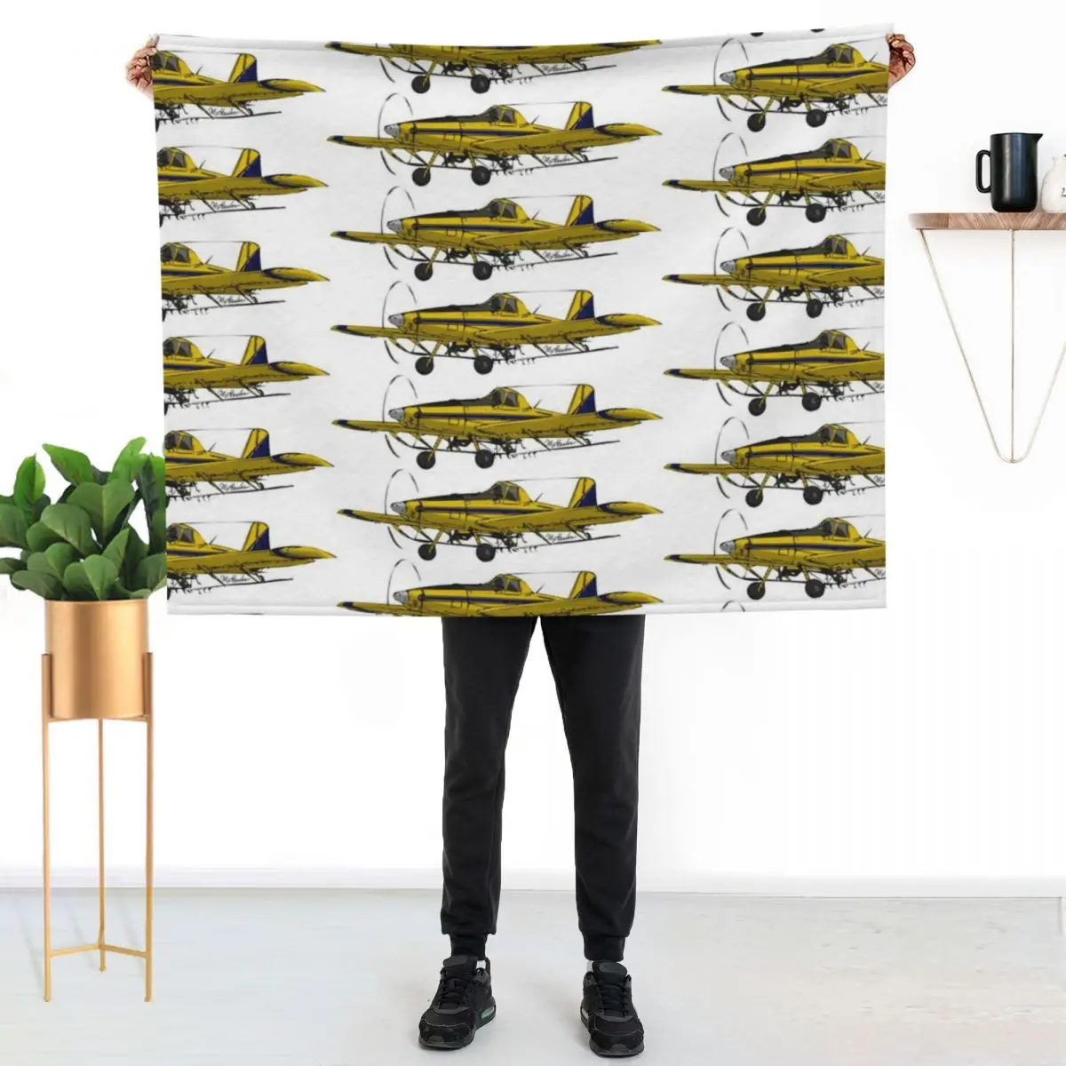 Crop Duster Throw Blanket Nap heavy to sleep Thermals For Travel halloween Custom Personalized Gift Blankets