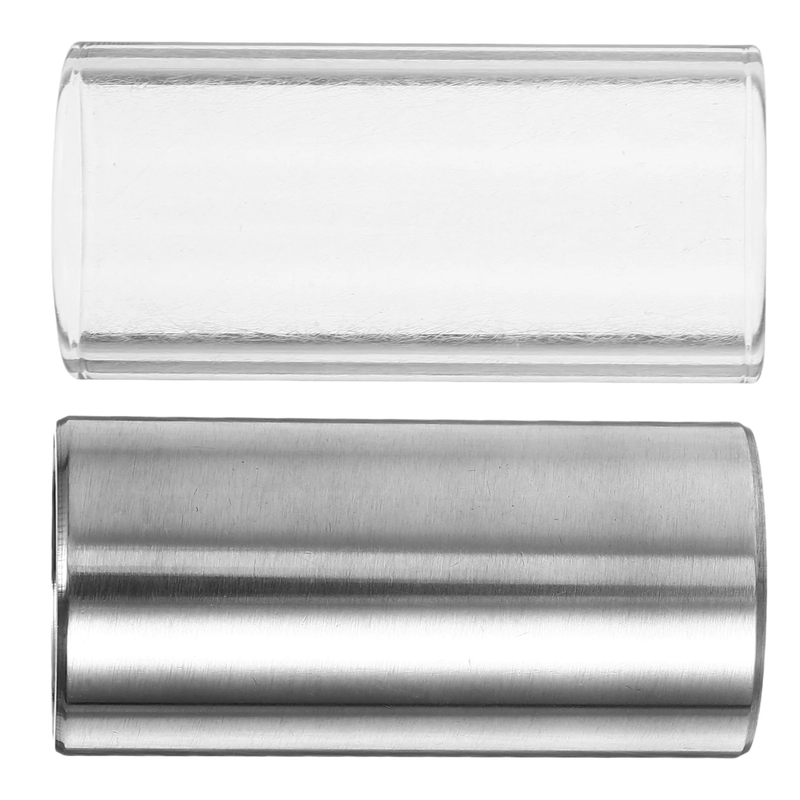 2 Pcs Guitar Performance Stainless Steel Slide Accessories Intonation Standard Medium Bottleneck Tone