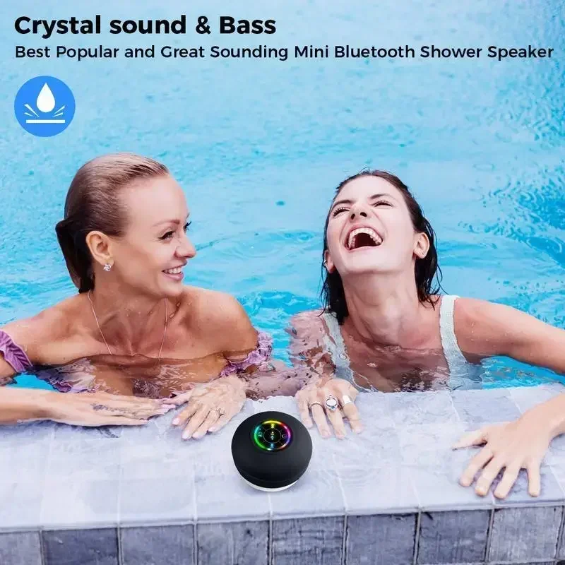 Pool Party Essential Waterproof Speaker IPX6 LED Lights Handsfree Calling USB Rechargeable