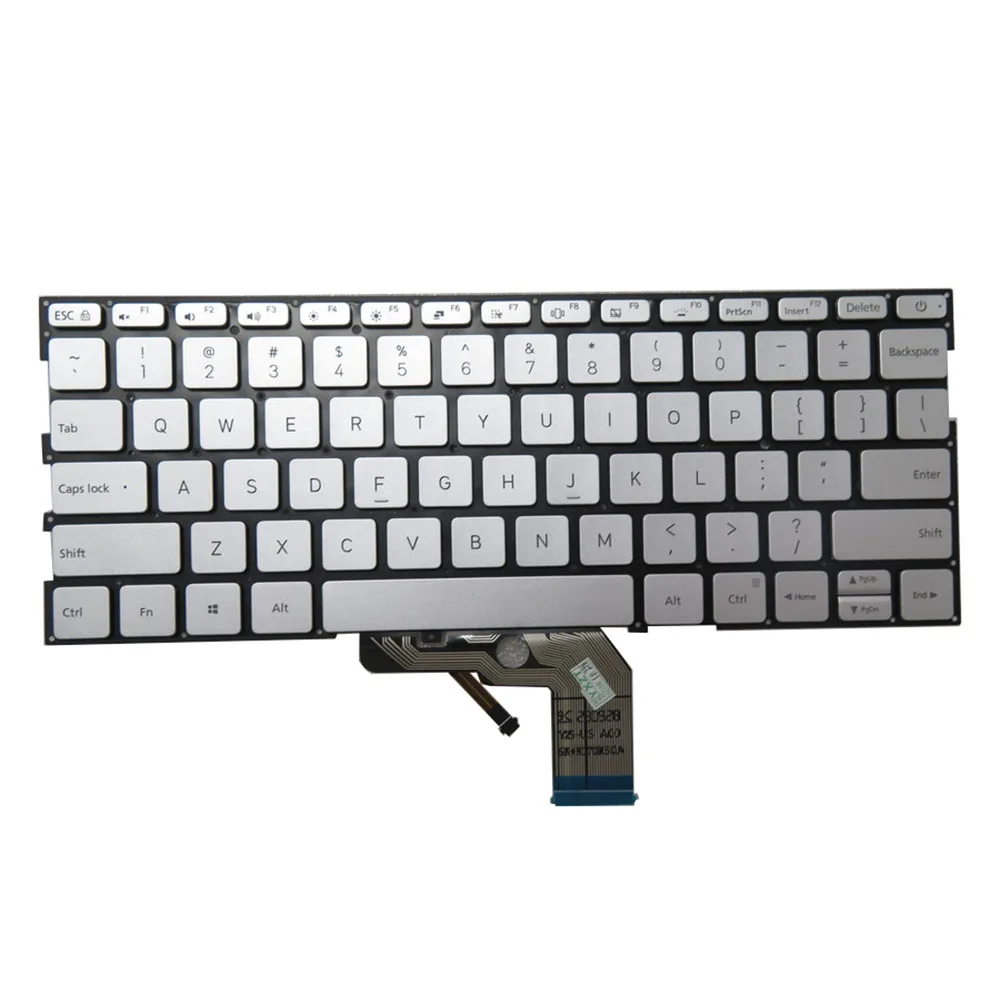 Laptop Keyboard For XIAOMI Air 13.3 161301-01 161301-07 161301-FC 161301-FB 161301-CN United States US With Backlit Silver/Black