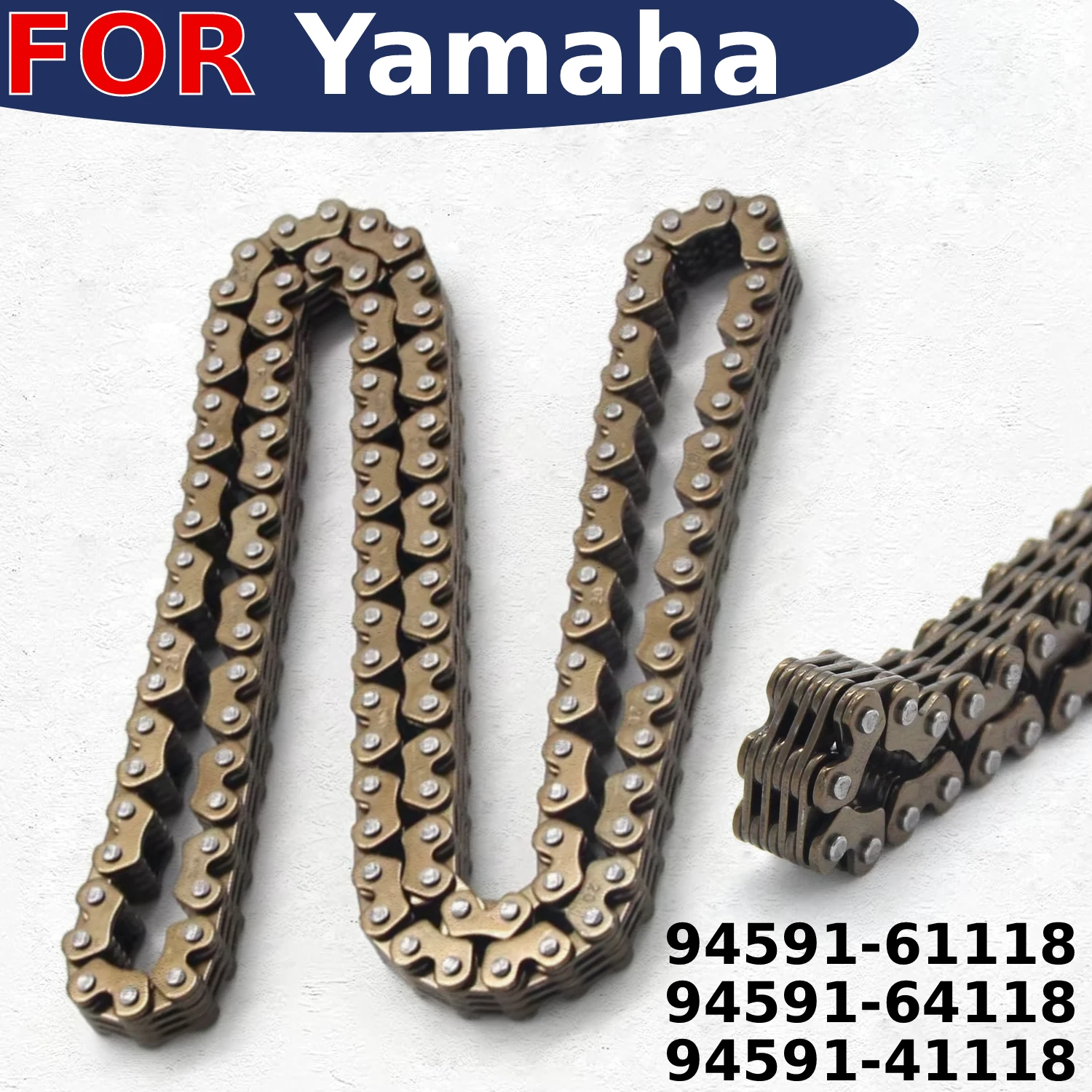 

Cam Timing Chain For Yamaha 94591-61118 94591-64118 94591-41118 XV400 400 1991-1994 XV500 1983-1998 XV500S 500 1995-1996 Virago