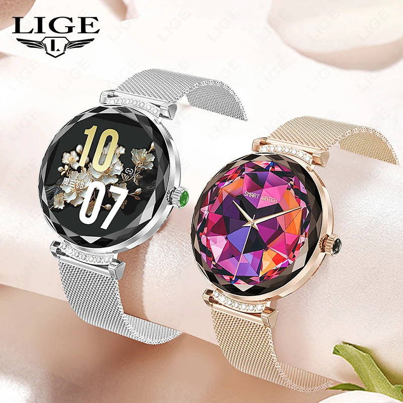 

Новые умные часы LIGE Luxury с AMOLED-экраном 1,19 дюйма, Bluetooth-вызовами, мониторингом спортивной активности и здоровья, совместимые с Android и iOS 2026