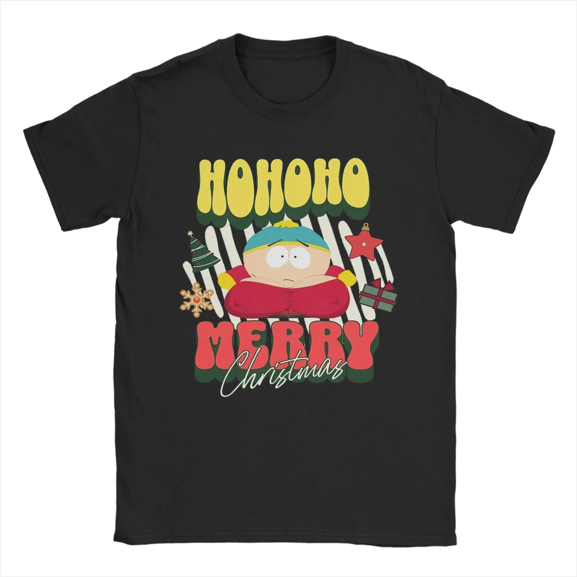 

Футболка с изображением аниме Souths Parked Merry Christmas для мужчин и женщин, идея подарка, футболки, хлопковая одежда