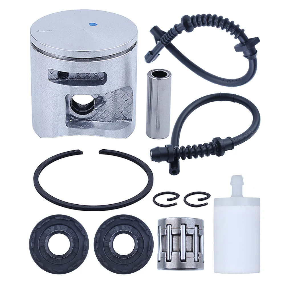 44mm Piston Kit For Husqvarna 450 450E Oil Seal Fuel Filter Return Line Hose Bearing Chainsaw Replacement Spare Part