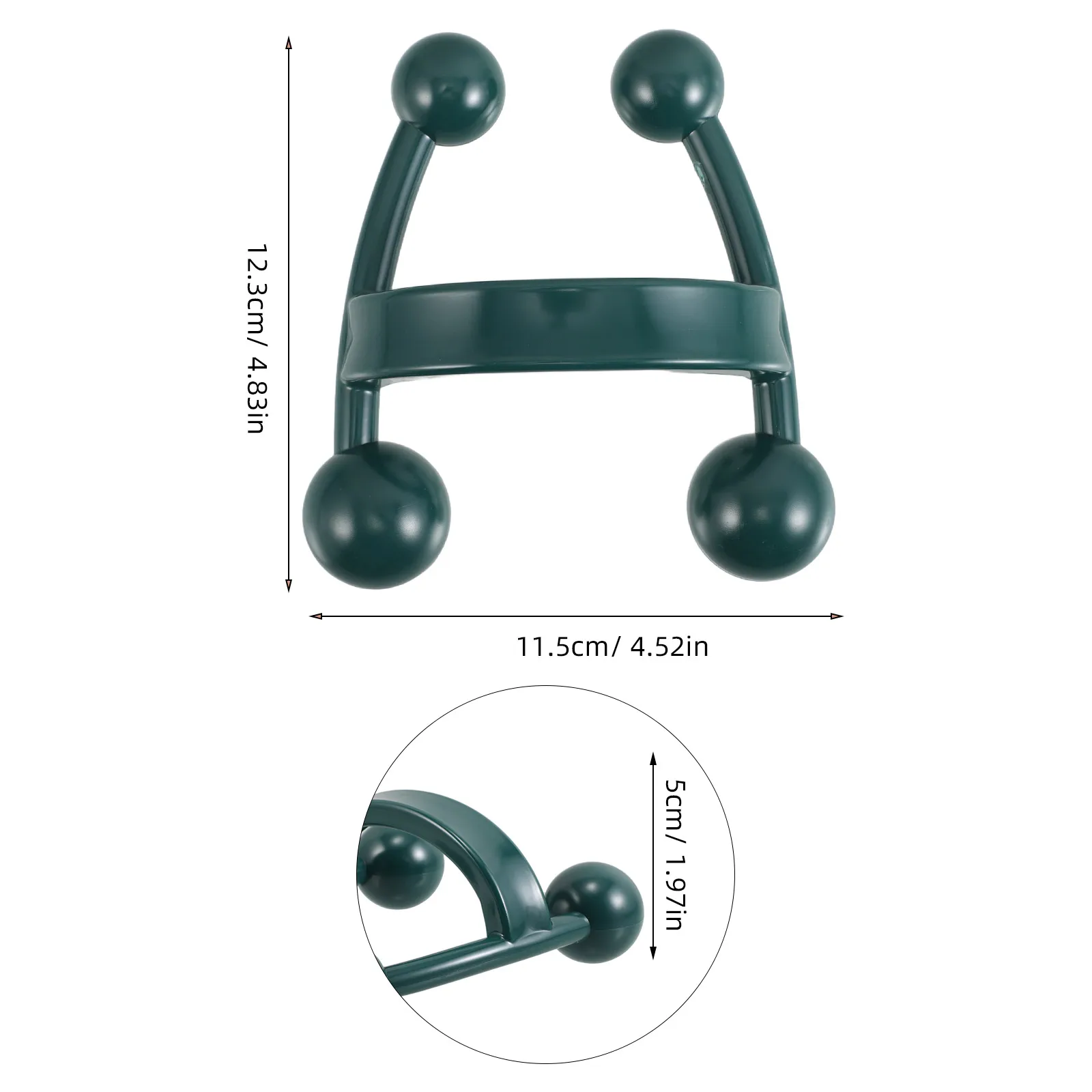 H-Shaped Compact Massage Ball For Deep Tissue Relief Portable Body Roller Tool Back Neck Leg Trigger Point Therapy Durable