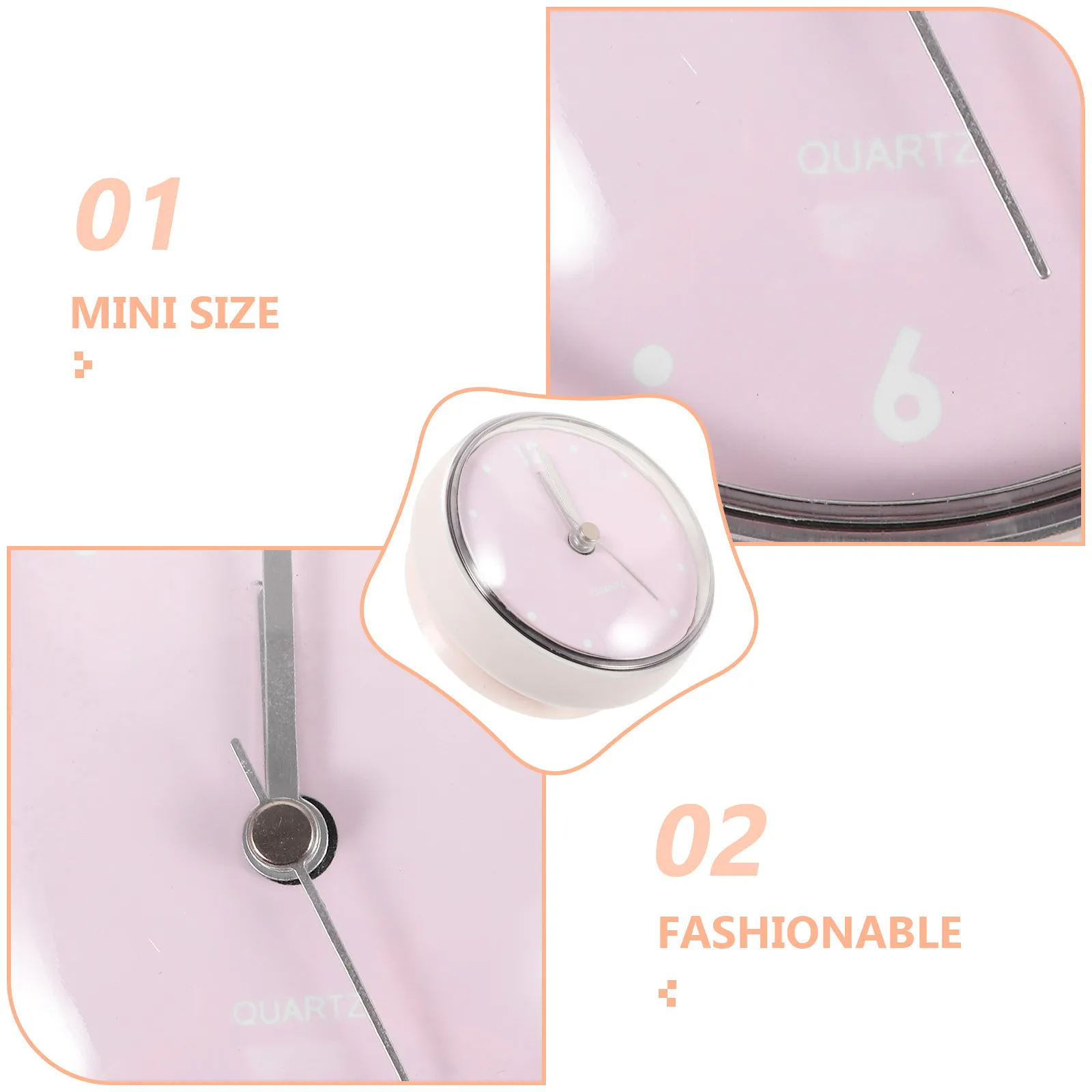 Bathroom Shower Clock Mini Plastic Silicone Suction Cup Battery Operated Small Wall Clock for Kitchen Bedroom Home Decor