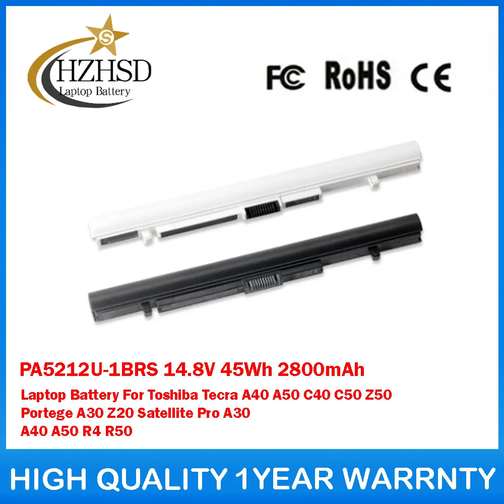 

PA5212U-1BRS 14.8V 45Wh 2800mAh Laptop Battery For Toshiba Tecra A40 A50 C40 C50 Z50 Portege A30 Z20 Satellite Pro A30 A40 A50