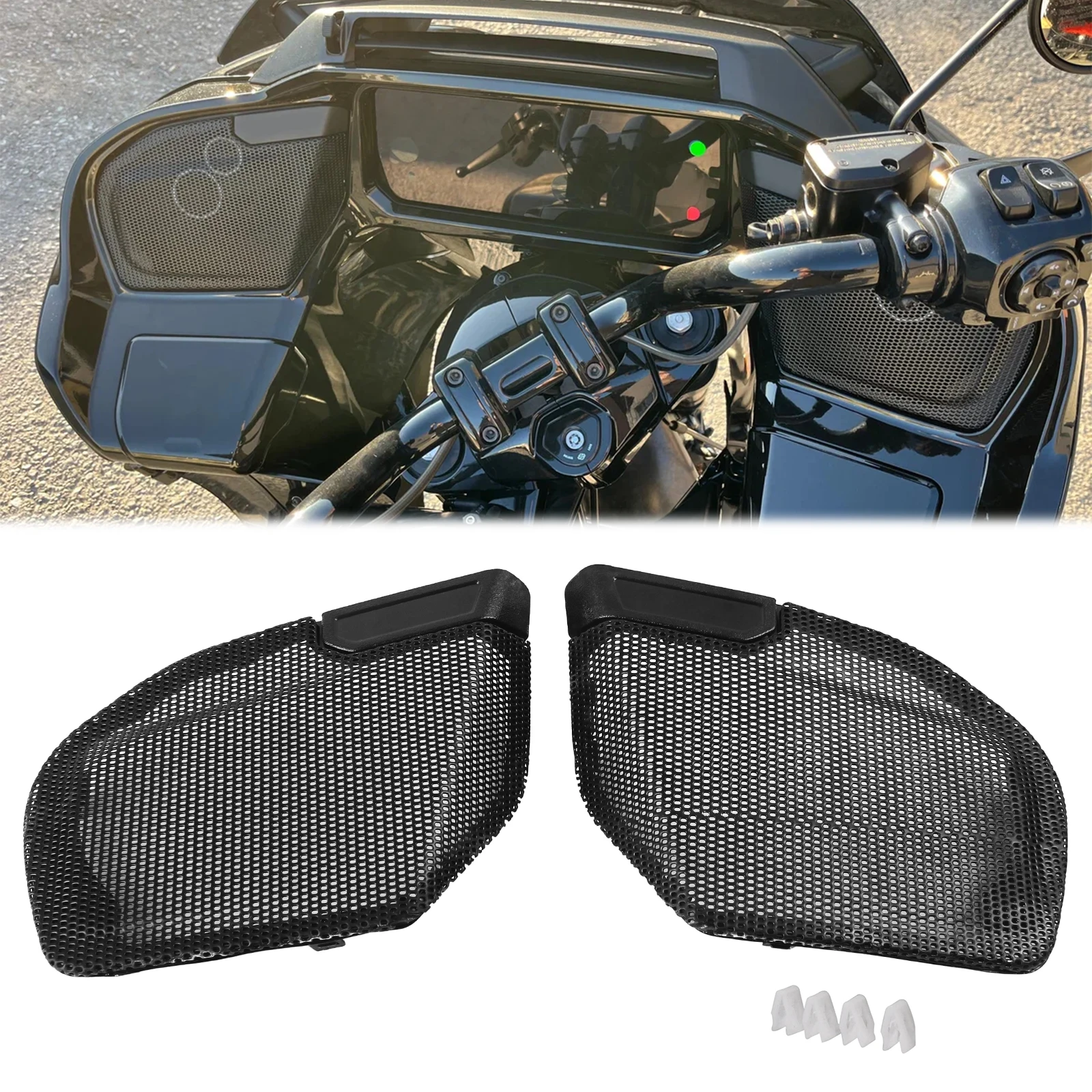 

Front Fairing Speaker Grille Mesh Covers For Harley CVO Road Glide FLTRXSE 2023-2025 FLTRXSTSE 2024-2025 Motorcycle