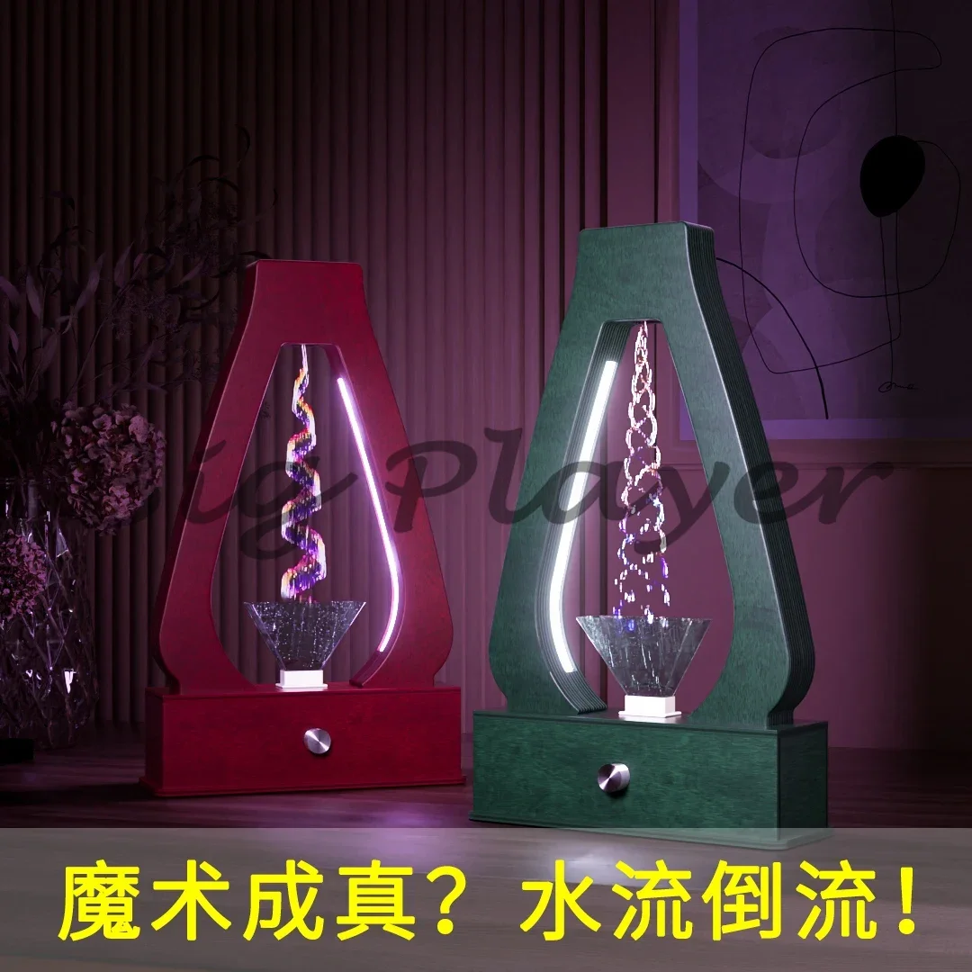 

Lava Red Magic Water Flow Lamp Desk Ornaments Aquarius Relieve Stress Decor Anti Gravity Water Drop Night Light Healing Gifts