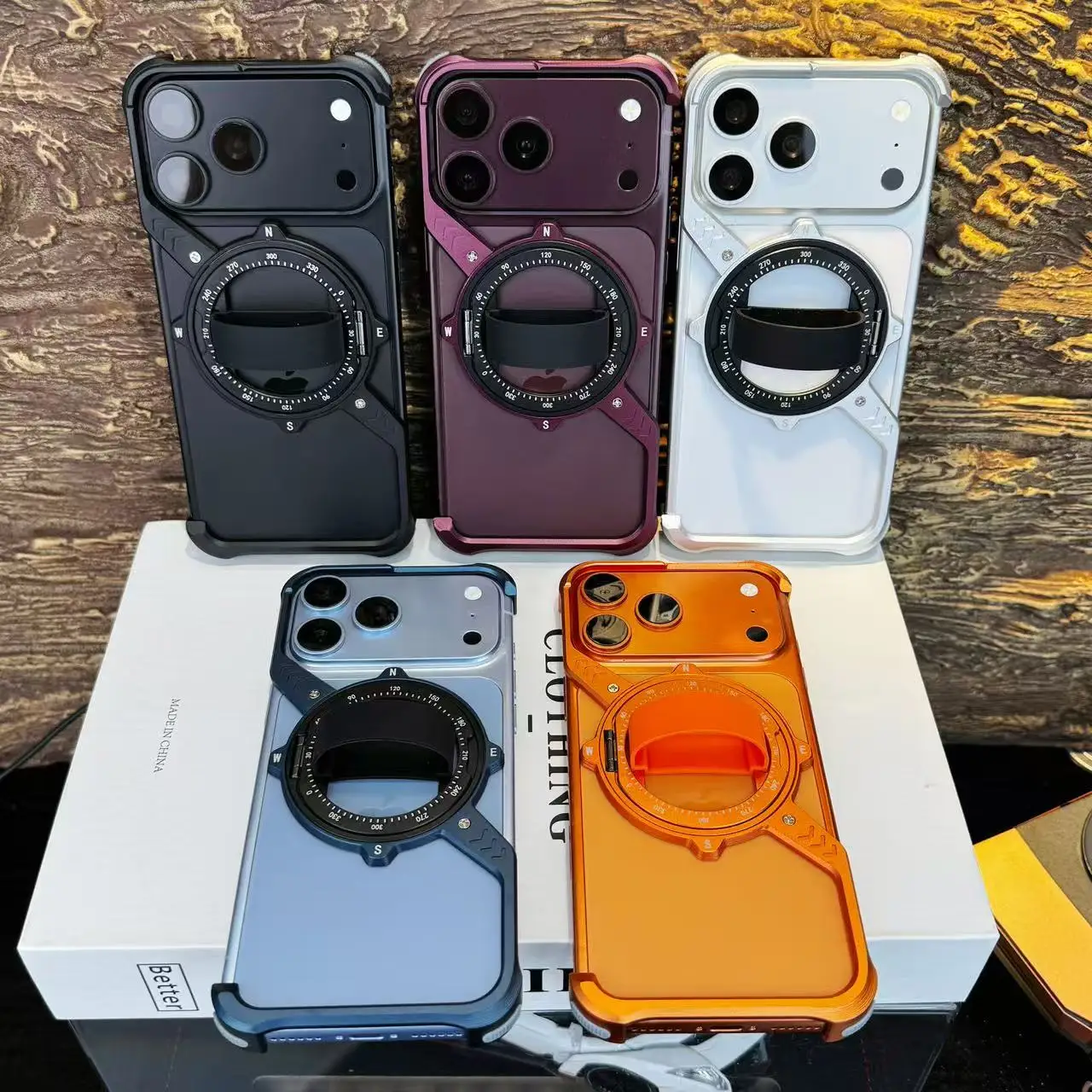 Borderless naked mechanical design suitable for iPhone 17/18promax protective case Apple 18pro/17pro magnetic S stand phone case