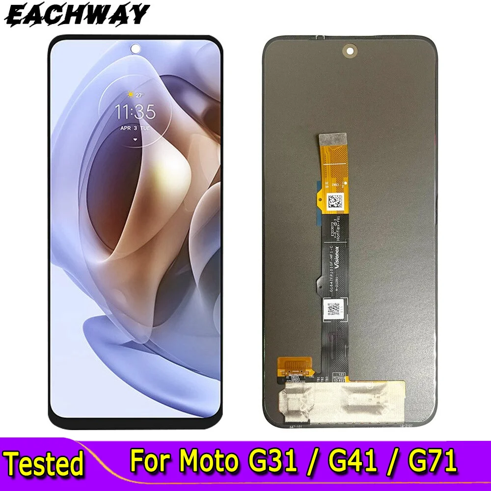 

6.4" Tested For Motorola G31 Lcd Display Touch Screen Digitizer Assembly For Moto G31 G41 G71 LCD Display G31(w) XT2173-3 LCD