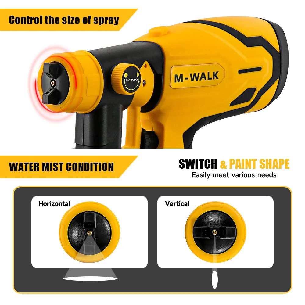 800 مللي بندقية رذاذ كهربائية لاسلكية أثاث السيارات المنزلية الصلب البخاخة الرش المحمولة بندقية رذاذ لبطارية ديوالت 20 فولت ﻿ دبوس