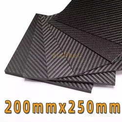 1pcs 200x250mm 3K  Carbon Fiber sheets 100% Pure Carbon Panel Board 0.5mm-5mm Thickness Carbon fiber sheet For RC Model