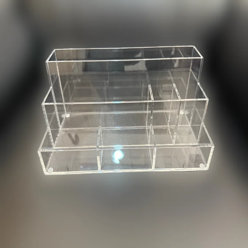 

Space-Saving Clear Acrylic Desktop Organizer for Books, Files, Makeup, Office Supplies | Durable Storage Box for Home, Office, S