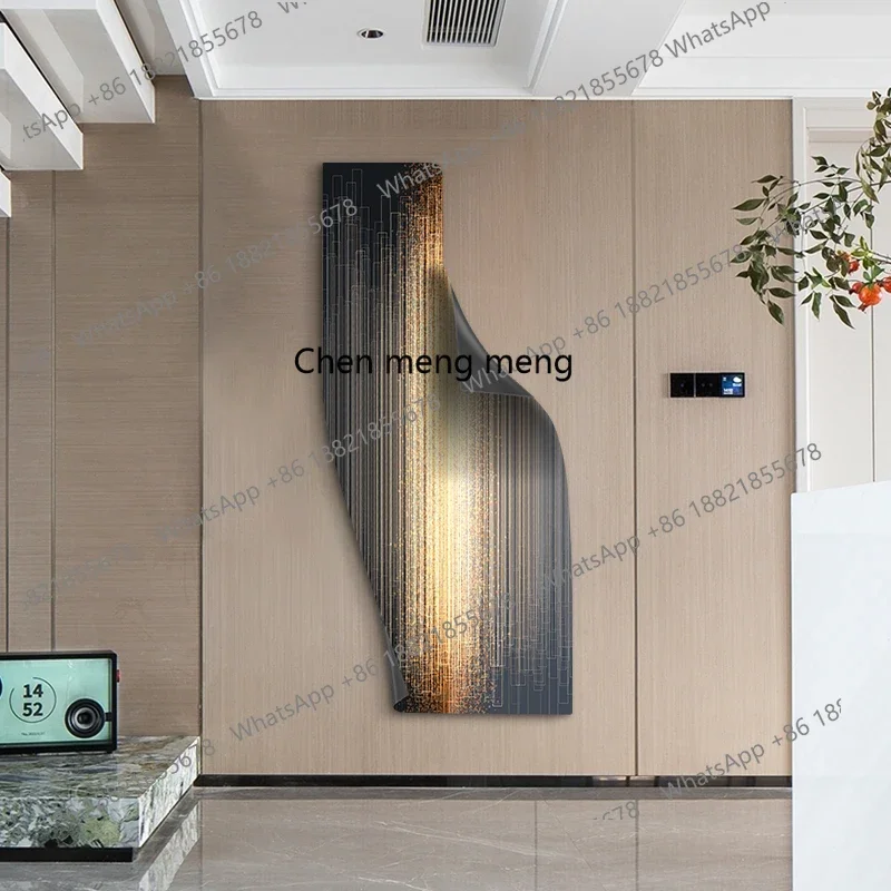 H178Vertical corridor hanging painting creative 3d three-dimensional metal wrought iron entrance decorative painting