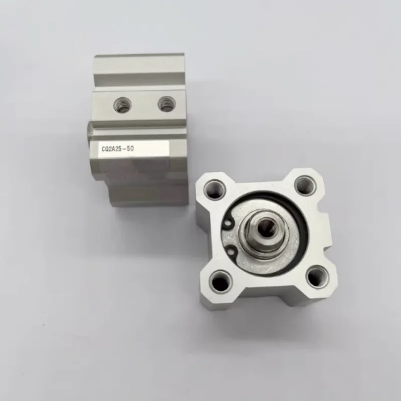 CQ2A25-5D Square Compact Pneumatic Cylinder 25mm Bore Diameter 5mm Stroke Double-Acting Single Rod Threaded Bore Magnetic