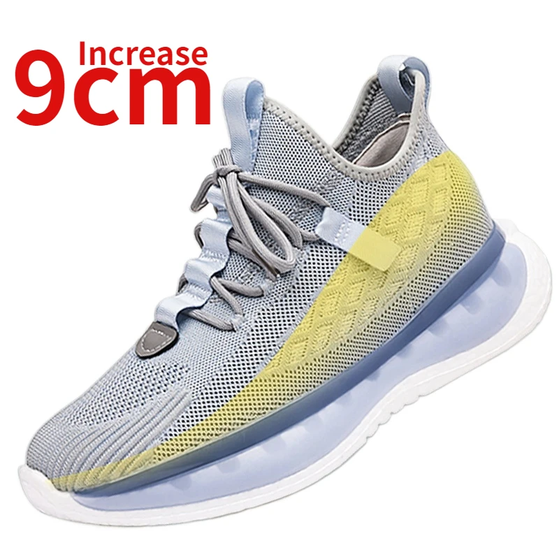 

Casual Sneakers Increase 9cm Shoes for Men Spring/Summer Mesh Comfortable Breathable Sports Elevated Height Increasing Shoes Man