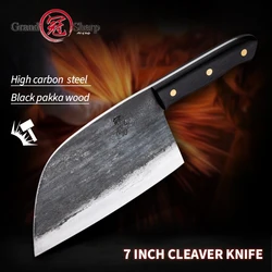 New Handmade Forged Chinese Cleaver Chef Knife Clad Steel Vegetables Meat Slicing Knife Professional Kitchen Cooking Tools