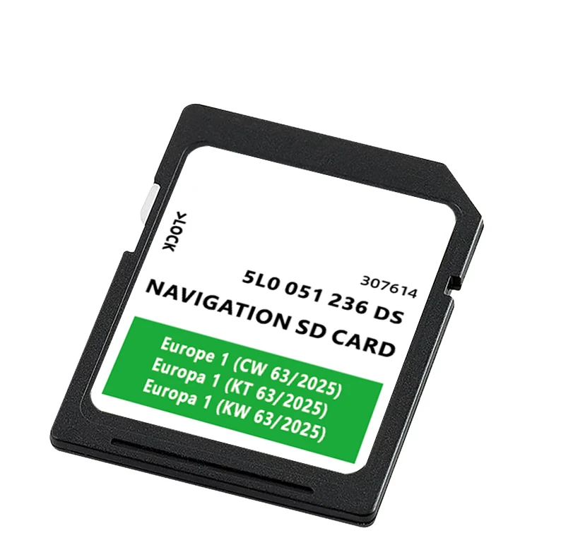 32GB Amundsen MIB2 Navi SD Card Europe 5L0051236DS 2025 Discover New for Skoda Car Newest Update Map Version Flash Card