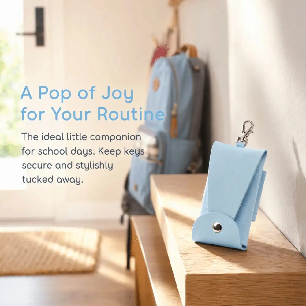 Can Be Hung Expandable PU Leather Key Case Retractable Buckle Easy-pull Key Pouch Leather Anti-Loss Storage Bag Bag Hang