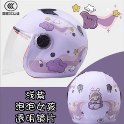 Children Cartoon Cute four seasons Motorcycle helmets Open face electric car bike child helmet for kids boy girl unicorn DOT