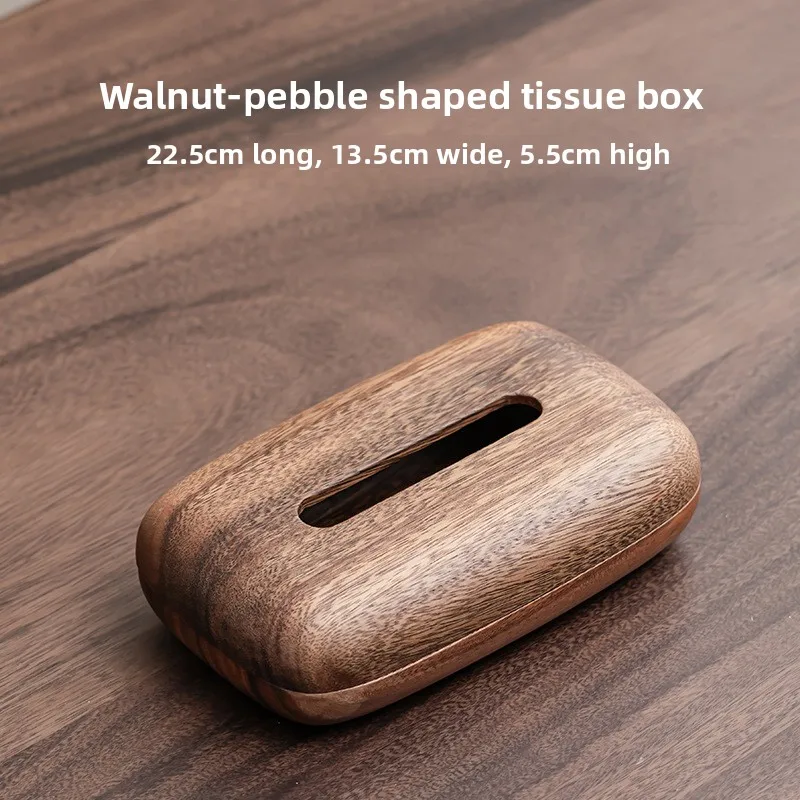 Taschentuchbox-Abdeckung aus Walnussholz – modernes Vintage-Design, hochwertiges Holz, für Schreibtisch- und Badezimmerdekoration. Einfache Nachfüllung, polierte Oberfläche – Detail 1