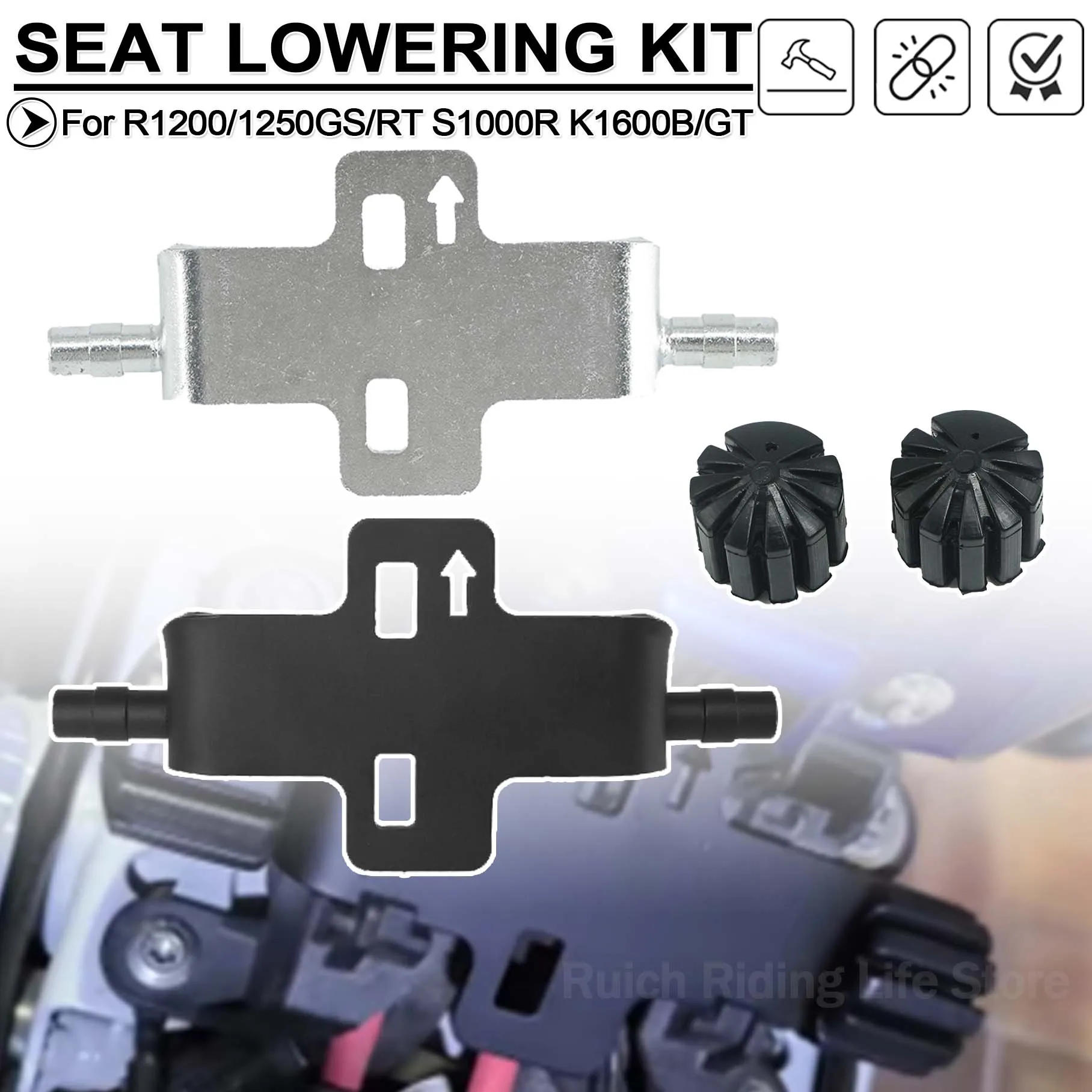 For BMW R1200GS R 1250 R1200 R1250 RT GS S1000XR K1600B K1600GT Motorcycle Rider Seat Lowering Adjustable Kit Lower 10MM Bracket