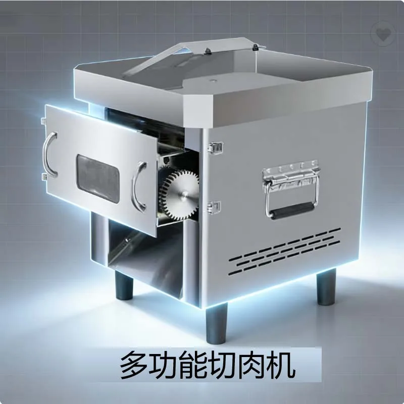 

Commercial Meat Cutter Multifunction Stainless Steel Fully Automatic Meat Slicer Shred Slicer Dicing Machine 1500W 220V