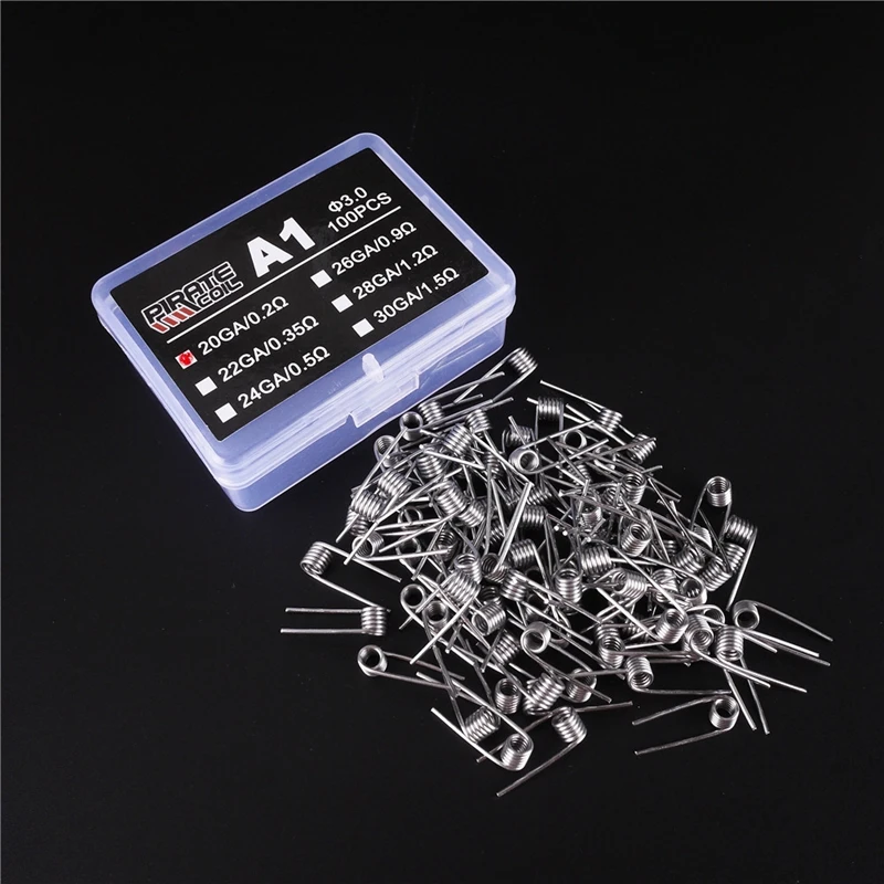 PIRATE COIL 100 Pcs Built Coils A1 Rebuildable For Electronic Accessories Coils Heating Wire Resistance