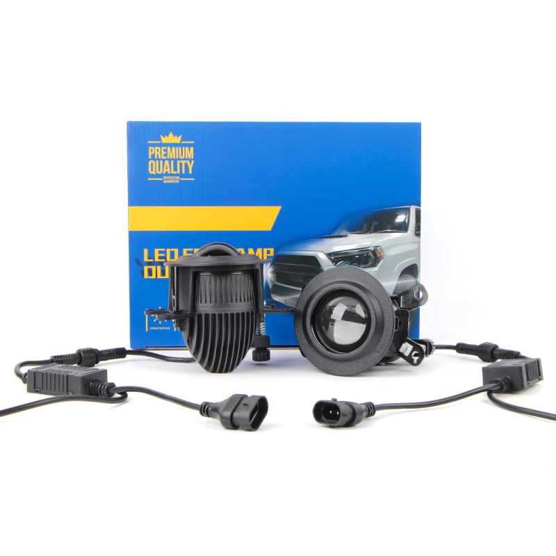 

Супер яркий двухсветодиодный объектив, проектор, автомобильная фара 3000K 4300k 6000K 12 В, 2 дюйма, 3 дюйма, противотуманная фара, универсальная трехцветная линза противотуманной фары