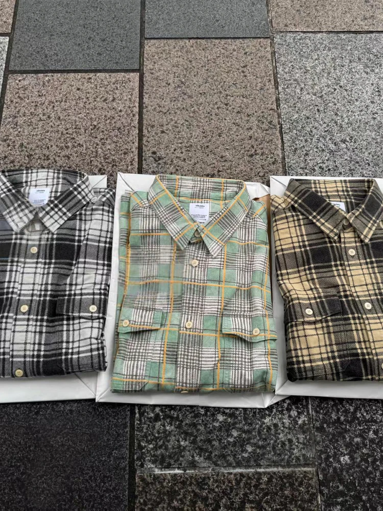 

Visvim Fil 24Aw Pioneer Shirt Pure Cotton Plaid Long Sleeve Washed Flannel Japanese Tide Men's Casual Shirt Autumn Winter