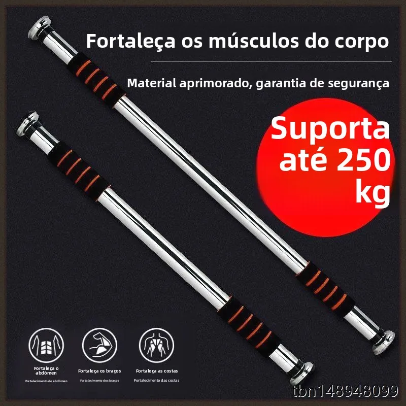 Barra de Exercício para Porta Interna com Altura Ajustável, Barra Única para Adultos e Crianças, Equipamento de Fitness Domés...