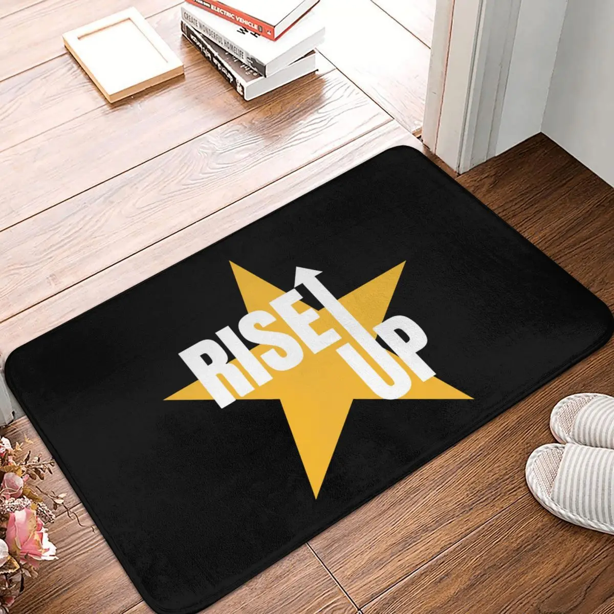 Rise Up Hamilton Hamilton The Musical Meme Y2K Non-slip Doormat Carpet Bath Kitchen Mat Prayer Flannel Decor