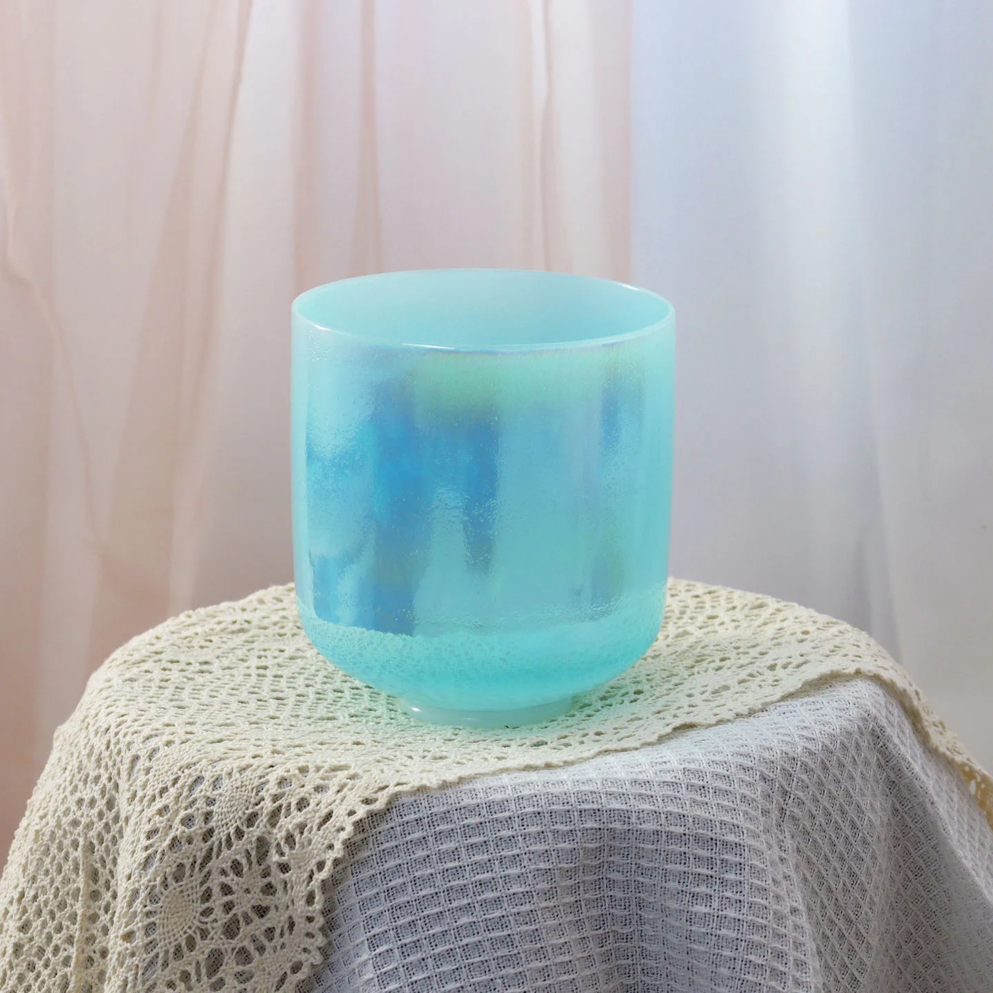 Star Linkup 6 Inch Clear Cosmic Light Quartz Crystal Singing Bowl, A Note Tuned Vibrational Sound Healing Percussion Instrument for Mindfulness Meditation, Yoga Practice, Chakra Balancing, Aura Purification, Stress Relief & Spiritual Sound Bath Therapy