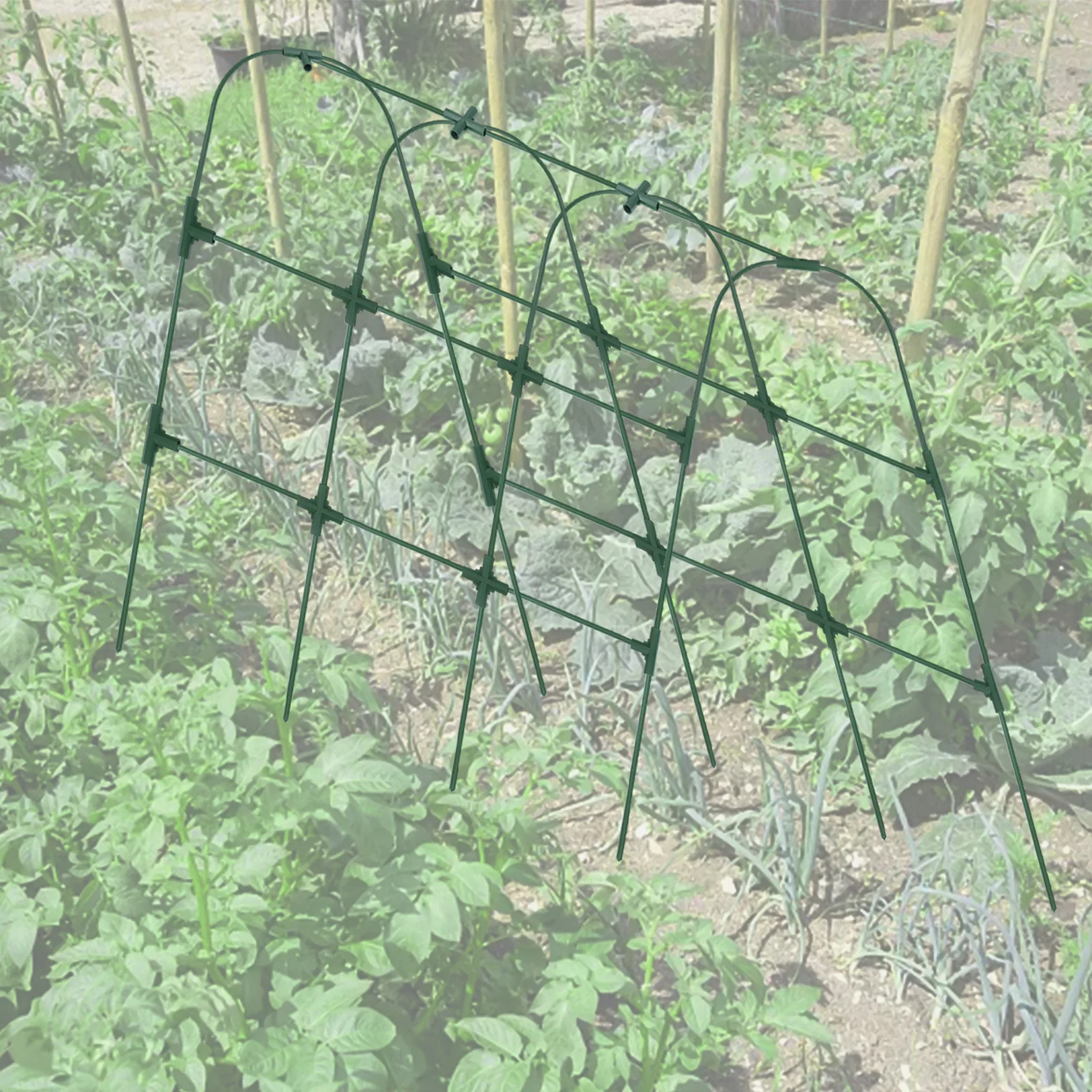 foldable-feature-raised-bed-support-as-shown-climbing-plants-multiple-uses-plastic-coated-steel-garden-clips-included