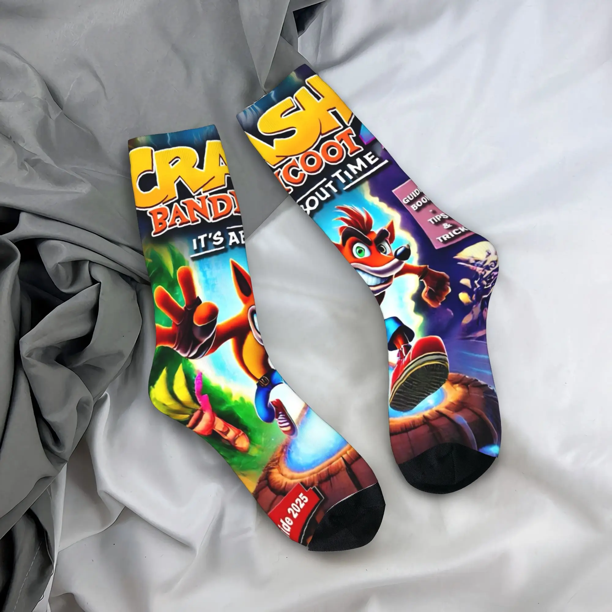 Crashs Bandicoots, чулки, носки для отдыха, теплые мягкие носки для пары, осенние нескользящие носки с принтом для занятий спортом на открытом воздухе, подарок