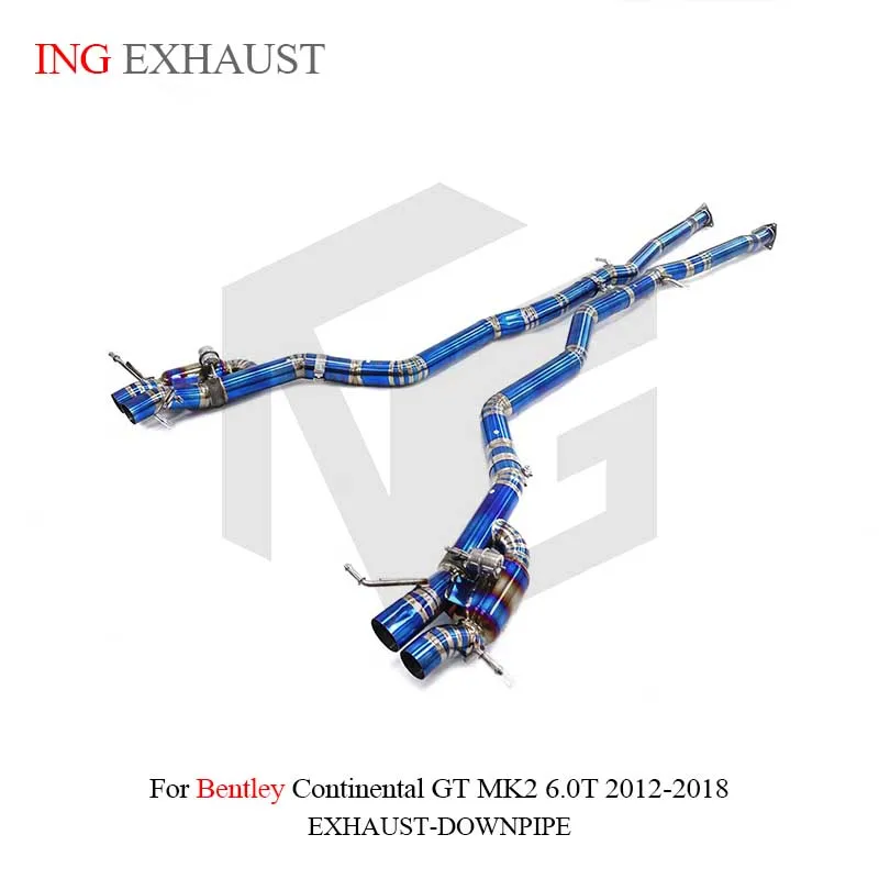 ING Exhaust System Valve Catback for Bentley Continental GT MK2 6.0T 2012-2018 Titanium Alloy Race Performance System