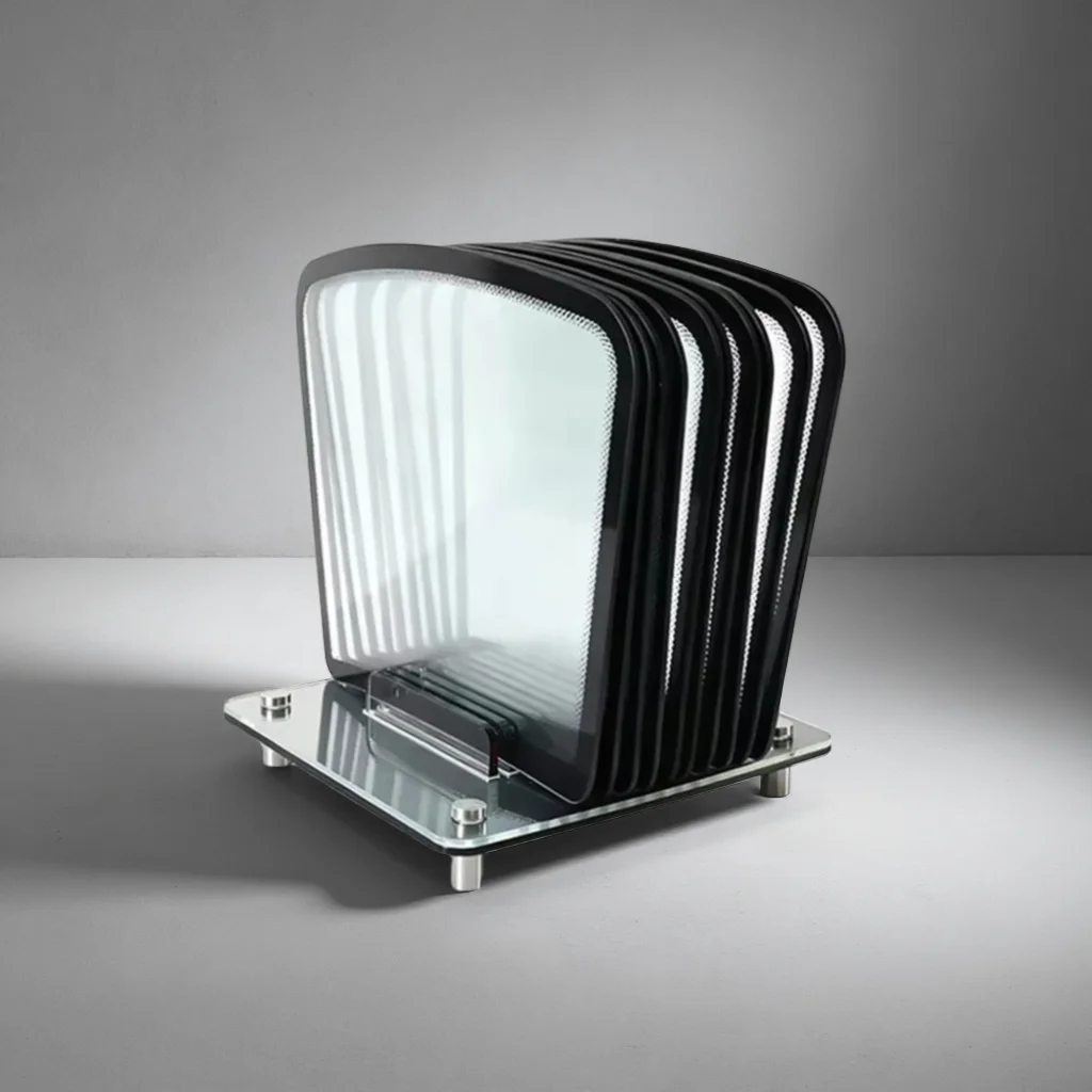 

10Slot Acrylic Window windshield Display Stand,Car Window Tint Test Glass Holder for Infrared Heat Lamp,Insulation Demo ST-B1