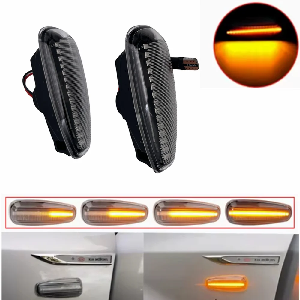 

Car Led Dynamic Side Marker Turn Signal Flowing Flash Repeater Light For Hyundai I30 Azera Elantra Avante Kia Ceed Estate Rio