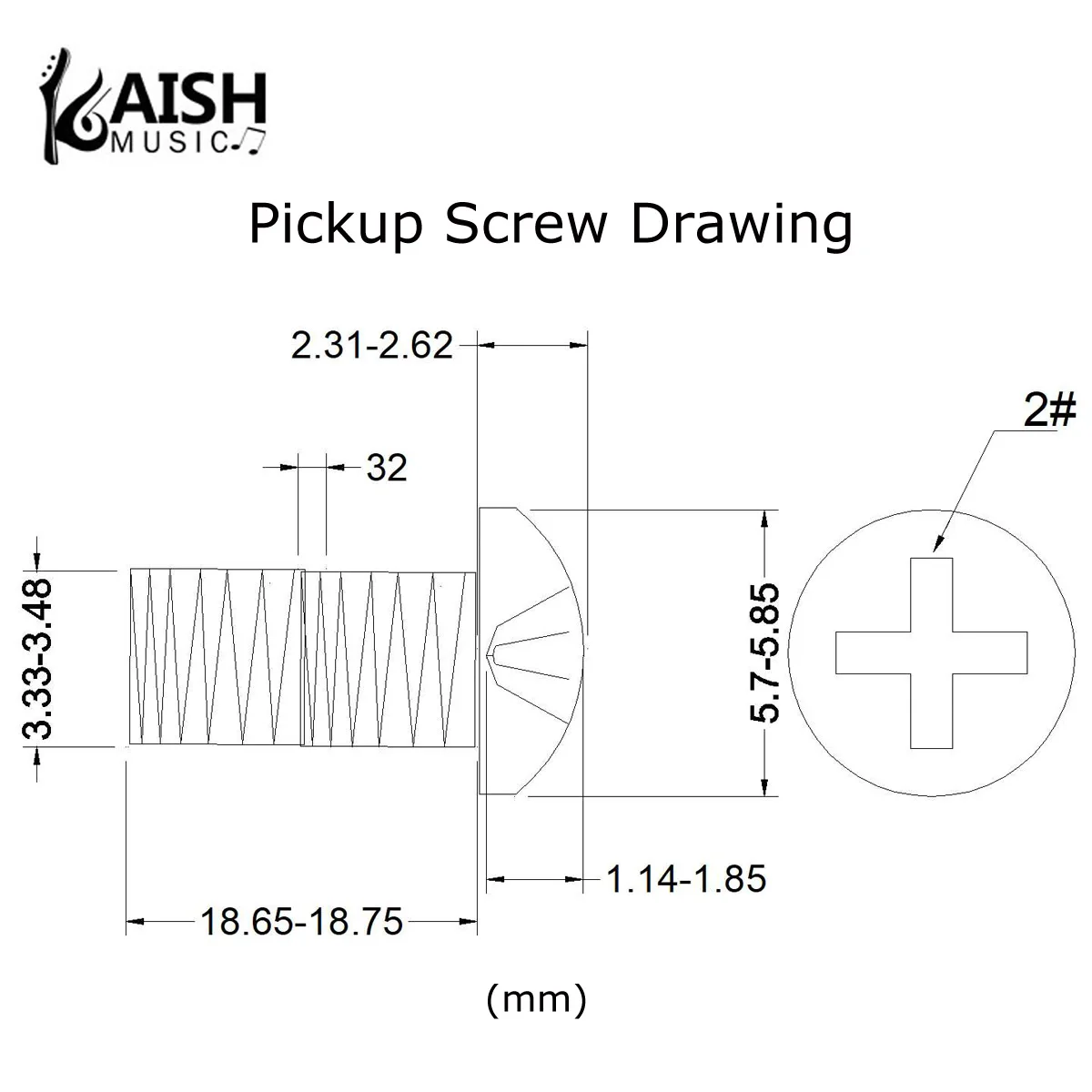 KAISH 20-Pack Premium Stainless Steel #6-32x3/4