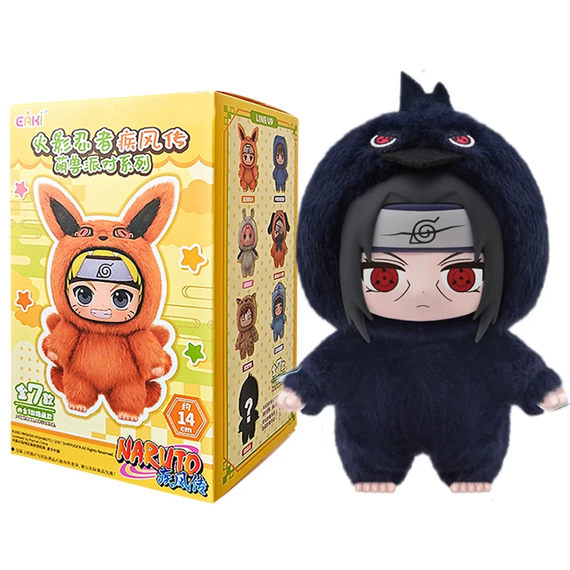 Naruto caixa cega shippuden festa série uzumaki recheado shippuden pelúcia estilo escondido figura decoar brinquedos natal presente mistério