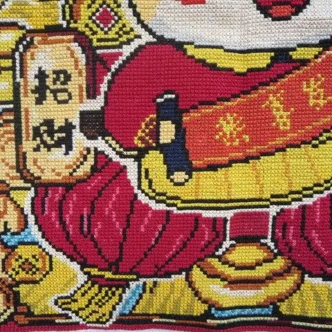 Handmade cross stitch finished product with a strong sense of masculinity. New 2024 living room and bedroom decoration with