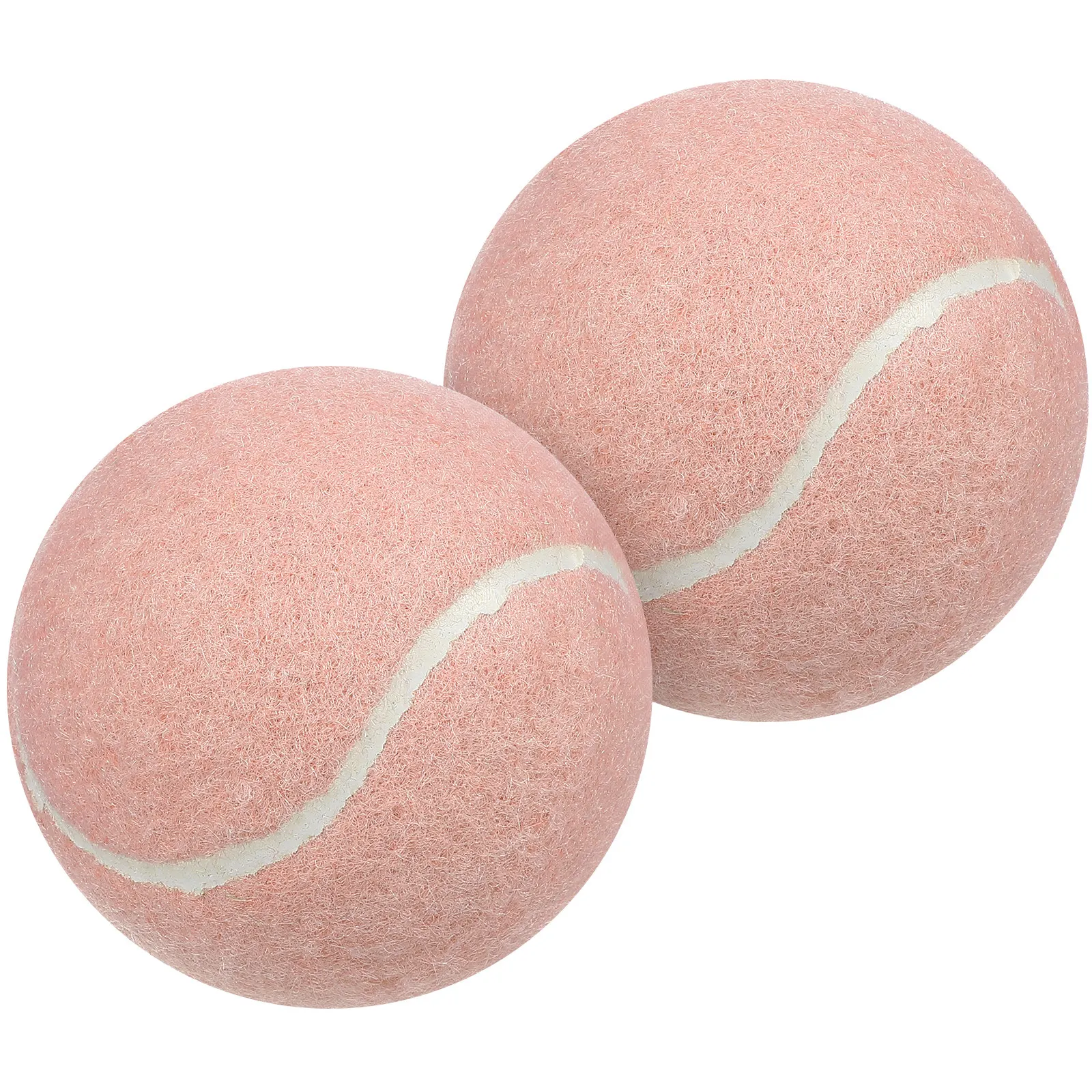 

2Pcs Pink Tennis Balls Beginner Practice Tennis Rubber Training Balls for Girls Improved Tracking Visibility Serve Volley
