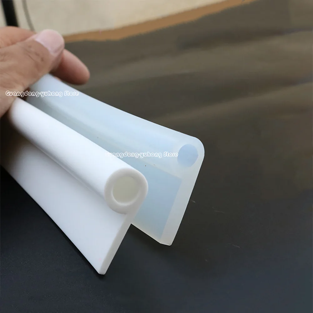 Black Red Oven Door P Shape Silicone Sealing Strip High Temperature Oven Steam Door Window Rubber Weatherstrip Parts P-Type