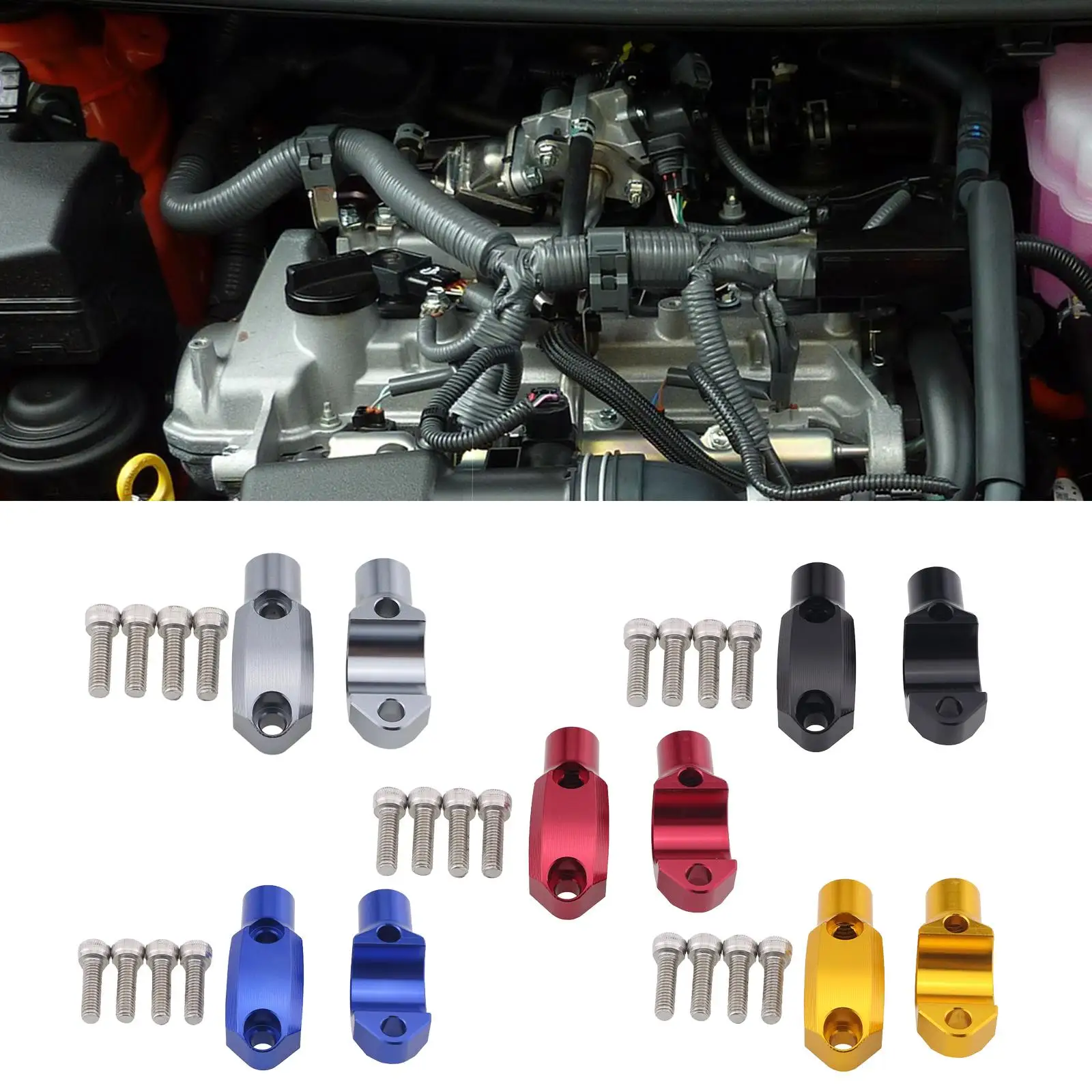 

Handlebar Mirror Mount Holder Clamp 22mm Adaptor Thread Fit for Honda Crf 250x for