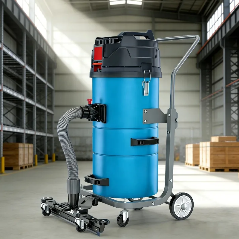 TJ5400FP Small Industrial Electric Vacuum Cleaner 5400W High Suction Power Stainless Steel Dust Collection for Garage