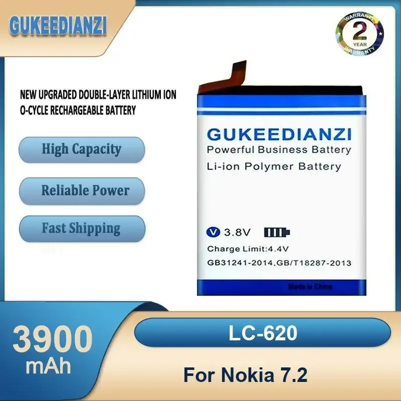 

LC-620 3900mAh High Capacity Mobile Phone Battery For Nokia 7.2