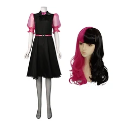 Movie Monster Cosplay Live Dress High Girl Draculaura Cosplay Costume Wig Pink Dress Halloween Women Fancy Roleplay Outfit